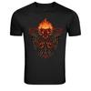 Flaming Demon With Wings Dark Graphic T-Shirt
