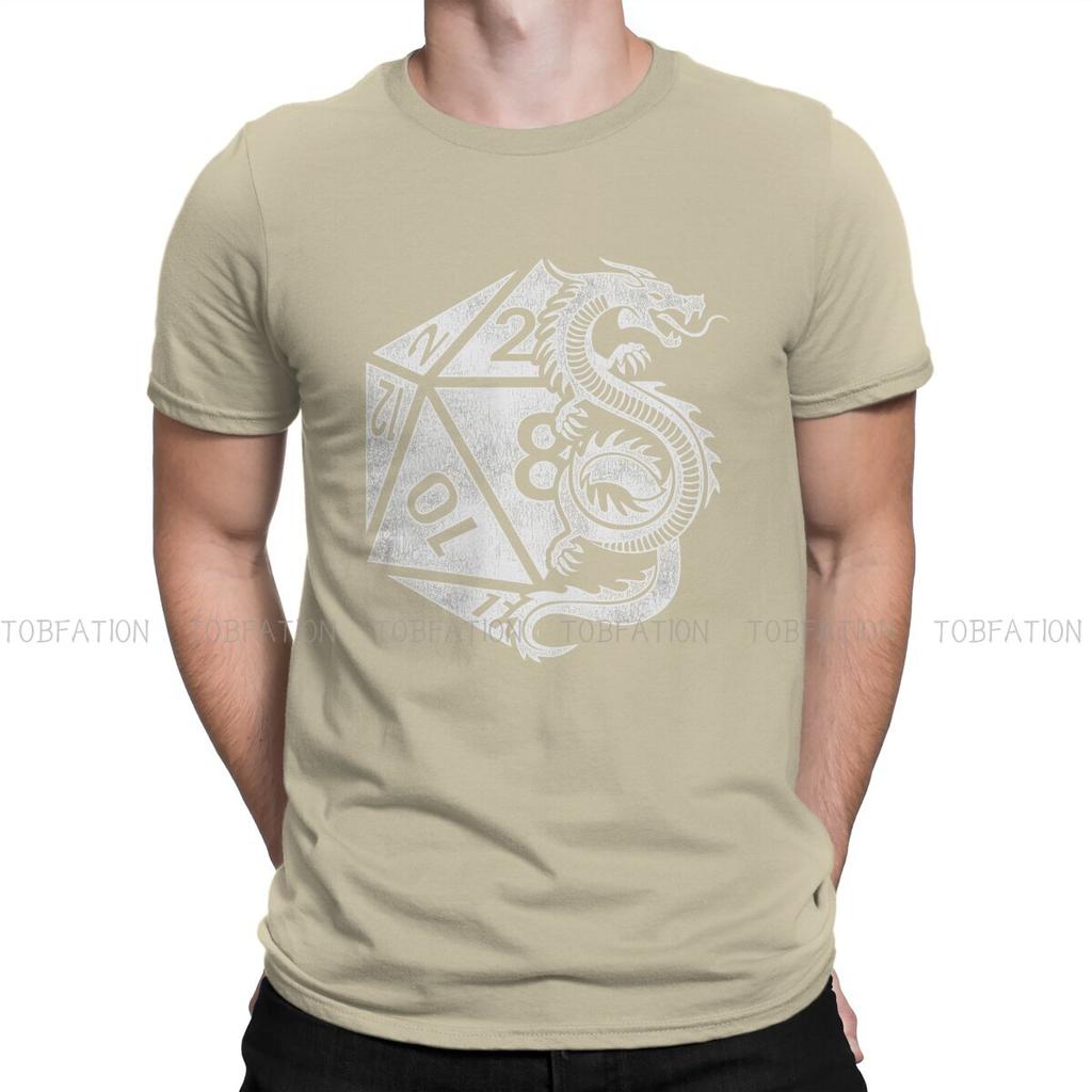 DND-spel T-shirt i ren bomull Drake Poly Tärningar D20 Fängelsehåle Tärningar Elegant T-shirt Homme Herr T-shirt Ny Design