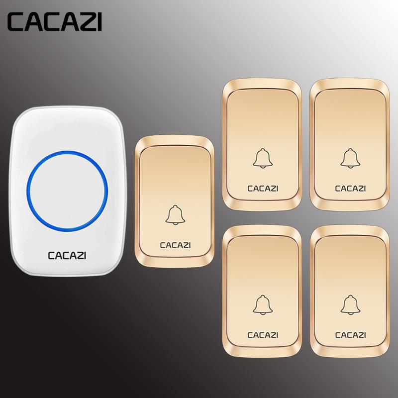 5-in-1 Long-Range Waterproof Wireless Doorbell with Remote Control, 58 Melodies, 4 Volume Levels, and Memory Function.
