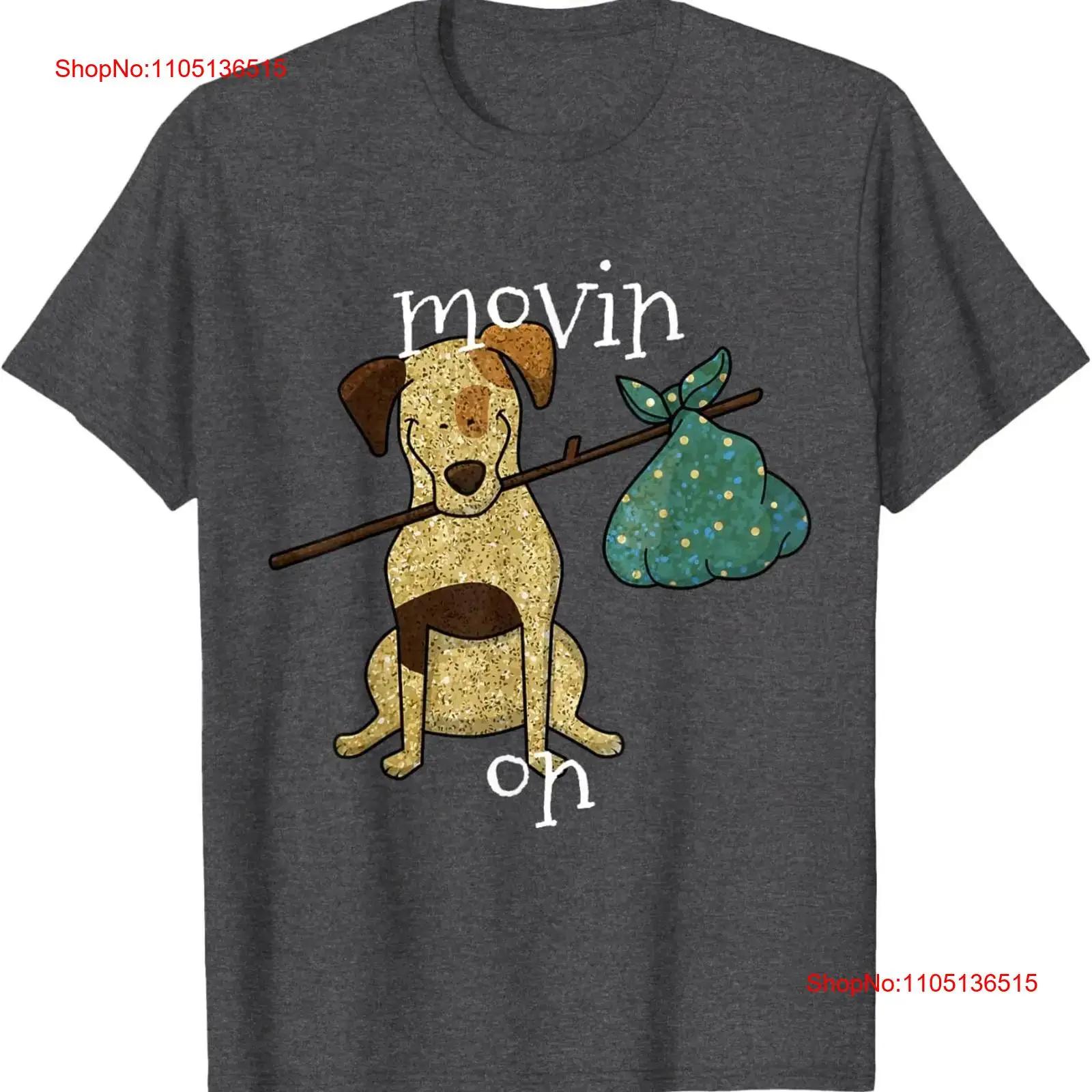 

movin on dog T Shirt animal lover moving break up vintage Washed streetwear Versatile designer clothes Top For Everyday Wear 5XL різнокольоровий