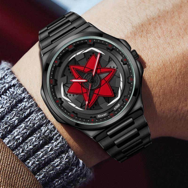 Top Brand New Fashion Men's Watch Cool Lunyi Men's Quartz Watch Student Watch Luminous Steel Band Wrist Watch