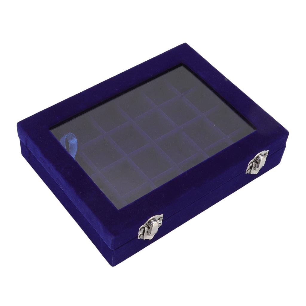 24 Grid Earring Storage Box Fashion Jewelry Display Tray with Transparent Lid for Stud Earrings