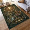 Nordic Mythology Illustration Non-slip Rug Suitable for Living Room and Bedroom Sofas