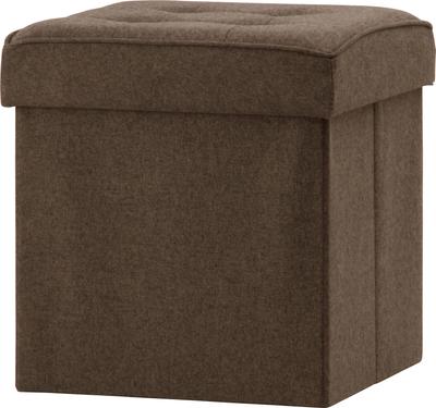 Fuji Boeki Aufbewahrungshocker, Stuhl, Faltbare Aufbewahrungsbox und Ottoman, 38 cm breit x 38 cm tief x 40 cm hoch, Braun, Dino 85853