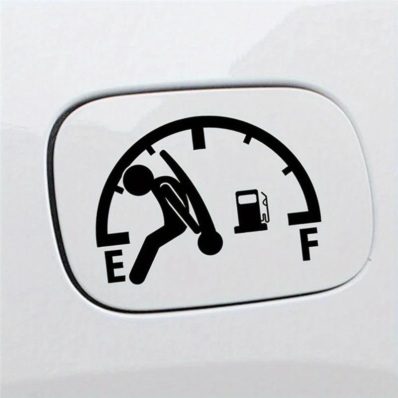 Car Reflective Fuel Tank Cap Sticker Novelty Design Fade Resistant Easy Install Exterior Decor for Trucks SUVs