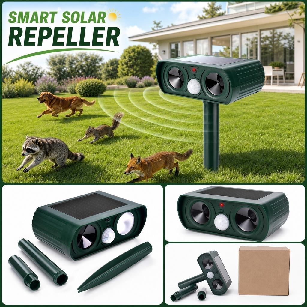 Solar Animal , Infrared Motion Activated for Cats and Dogs, Outdoor Use