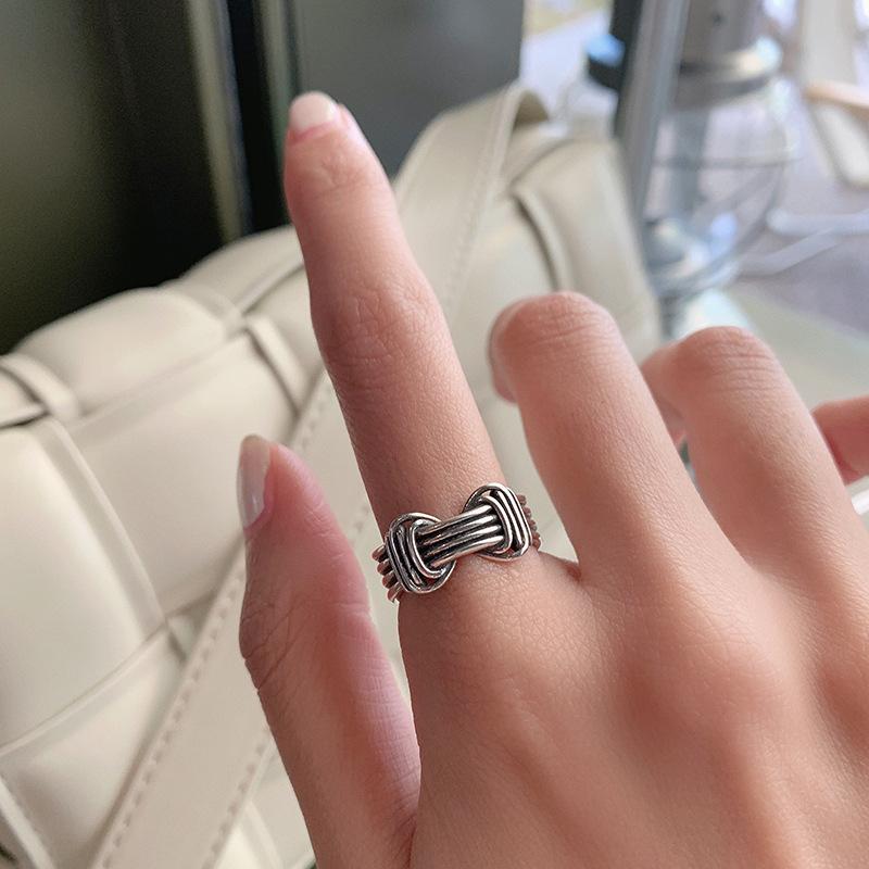 

Retro Twisted Unique Buckle Ring For Women Made Of 925 Silver Ideal For Gift Giving On Occasions Special J1372