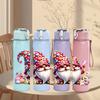 1PC Colorful Garden Gnome Graphic,750ml Color Plastic Sports Water Bottle,Leakproof Flip Straw Lid,Suitable for Sports Office Home Use