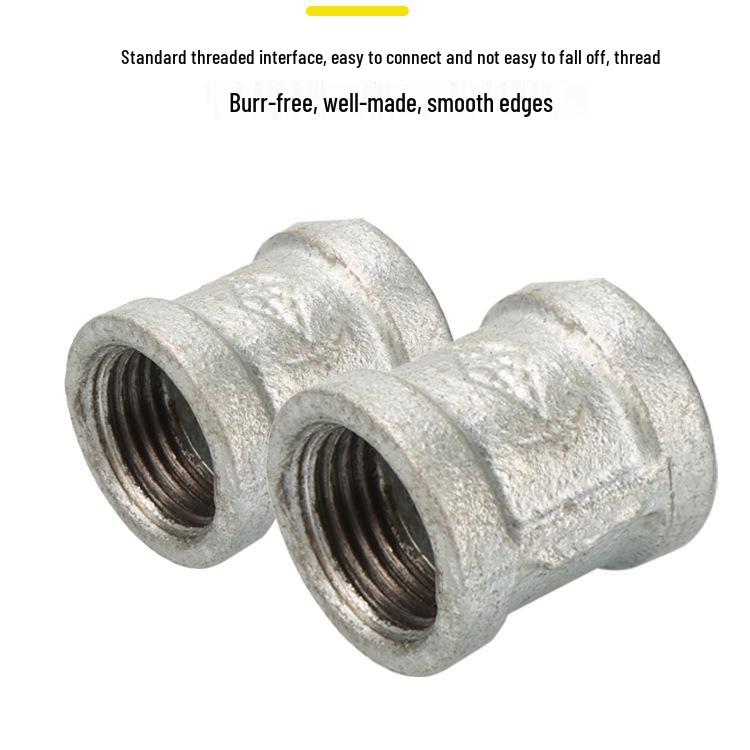 GB Galvanized Antique Female Thread Connector, 1/2" 3/4" 1" Cast Iron Pipe Fitting DN15