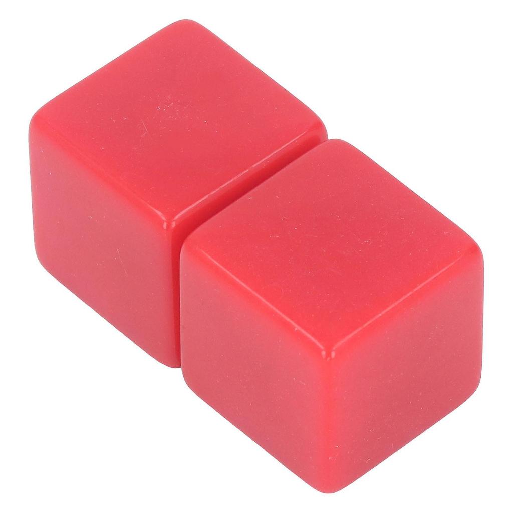 6 Stück Blanko Würfel Set Rechtwinklig Kunststoff Sechsflächige Würfel Klassenzimmer Brettspiel DIY Mathe Zählen Lehre Partygeschenk Spaß Rot