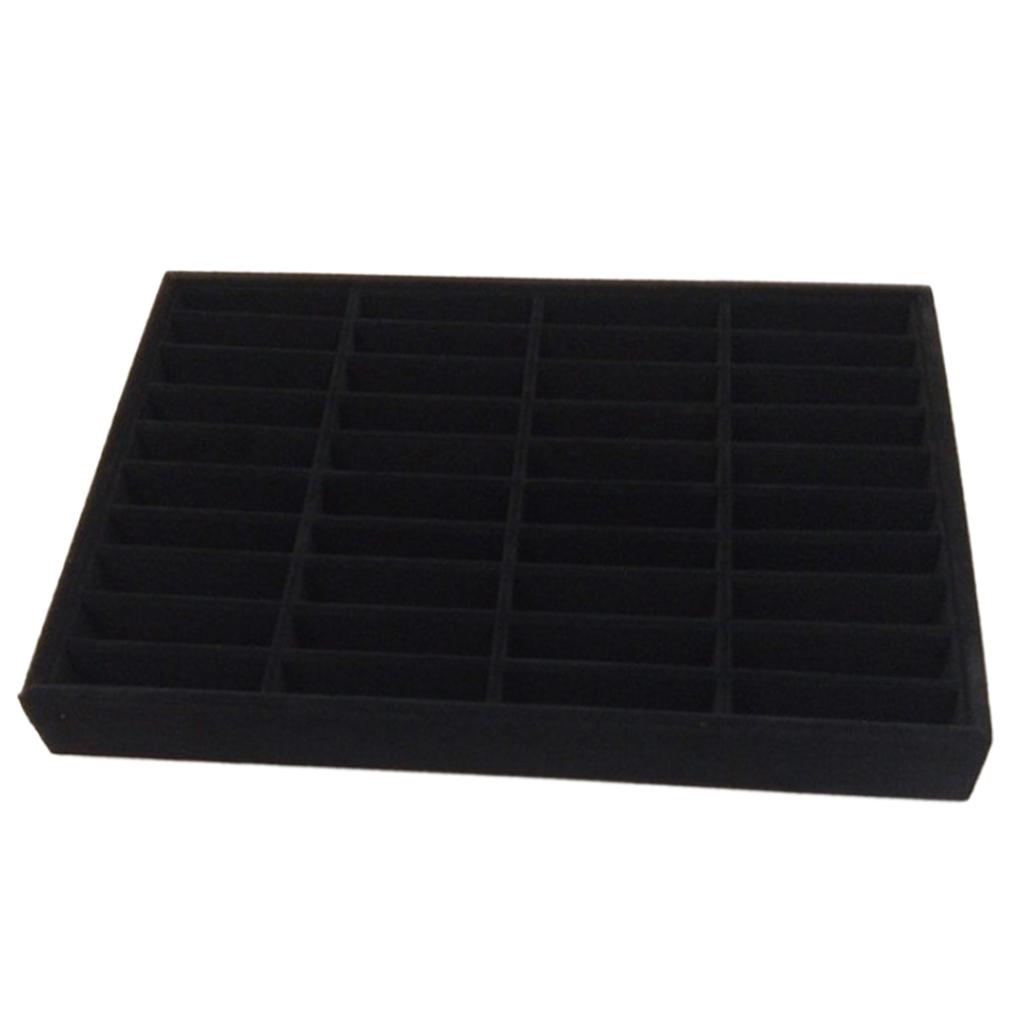 Men Women Bangle Bracelet Trays 40 Slot Compartment Box Showcase Gray