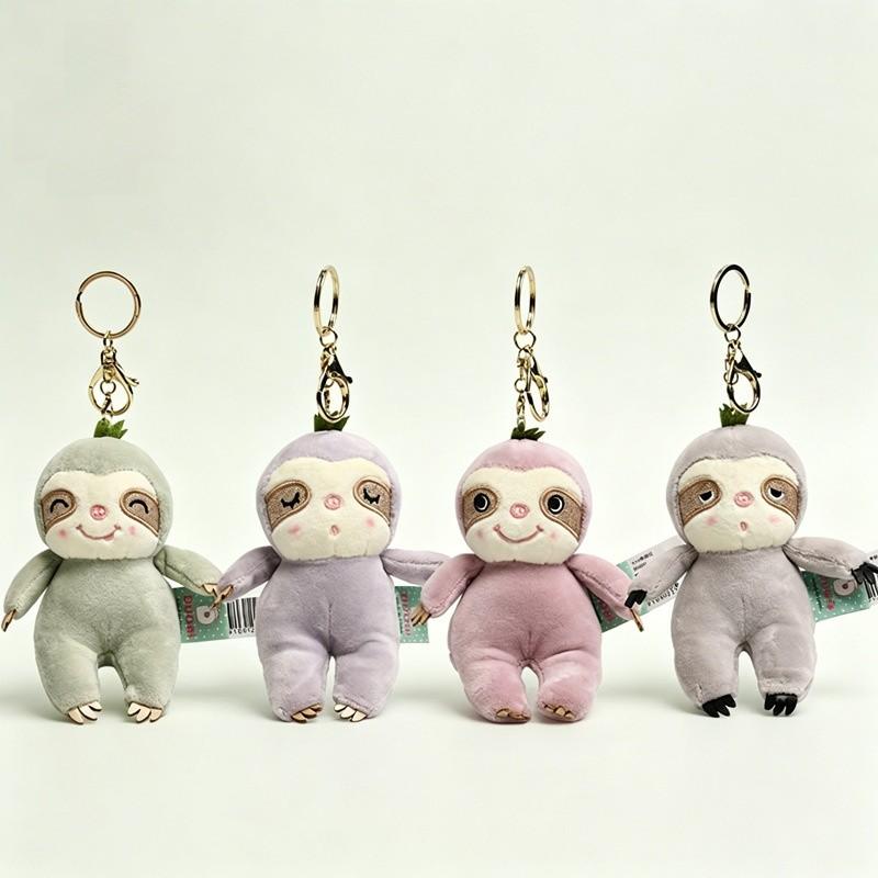 Plush Lazy Mouse Keychain With Polyester Fiber For Backpack And Bag Decor