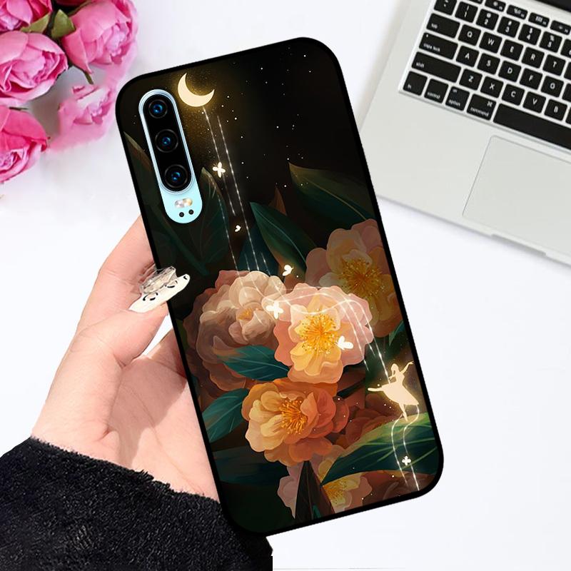 For Huawei P30 Pro Case P 30 Fashion Painted TPU Silicone Soft Phone Cover For Huawei P30 lite Coque Bumper Nova 4e Funda Capa