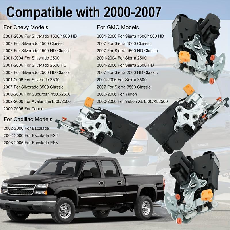 Front Rear Left Right Door Lock Latch Actuator For 00-14 Cadillac Escalade Chevy Silverado Suburban Tahoe GMC Sierra Yukon