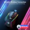 Redragon Mouse Ergonômico Sem Fio para Jogos 16000 DPI com Fogo Rápido 9 Macros Capacidade de Energia Durável e Retroiluminação RGB para Mouse, Tecla, Botões, 170 Horas