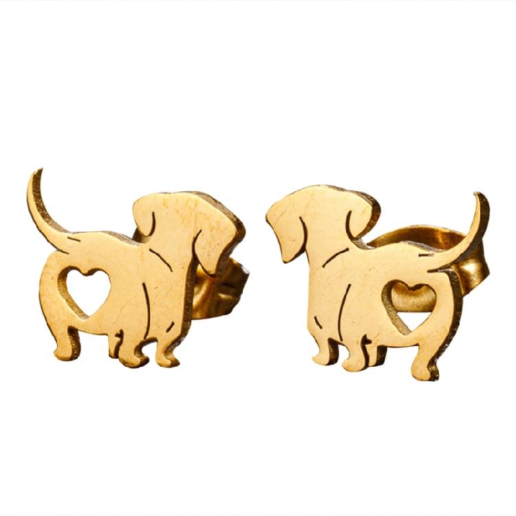 Fashion Ear Jewelry Pet Dog Ear Stud Dachshund Ear Pins Alloy Material for Daily