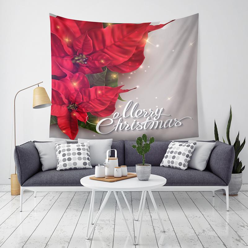 Merry Christmas Christmas Decoration Printed Pattern Tapestry Home Living Room Bedroom Decoration Wall Hanging Tapestry