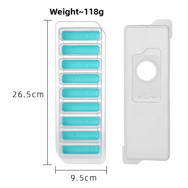 Ice-making Box, Long Rectangular Cylindrical Ice Container, Jelly Ice Mold, Plastic Easy-to-release Mold, Ice Cube Mold Set