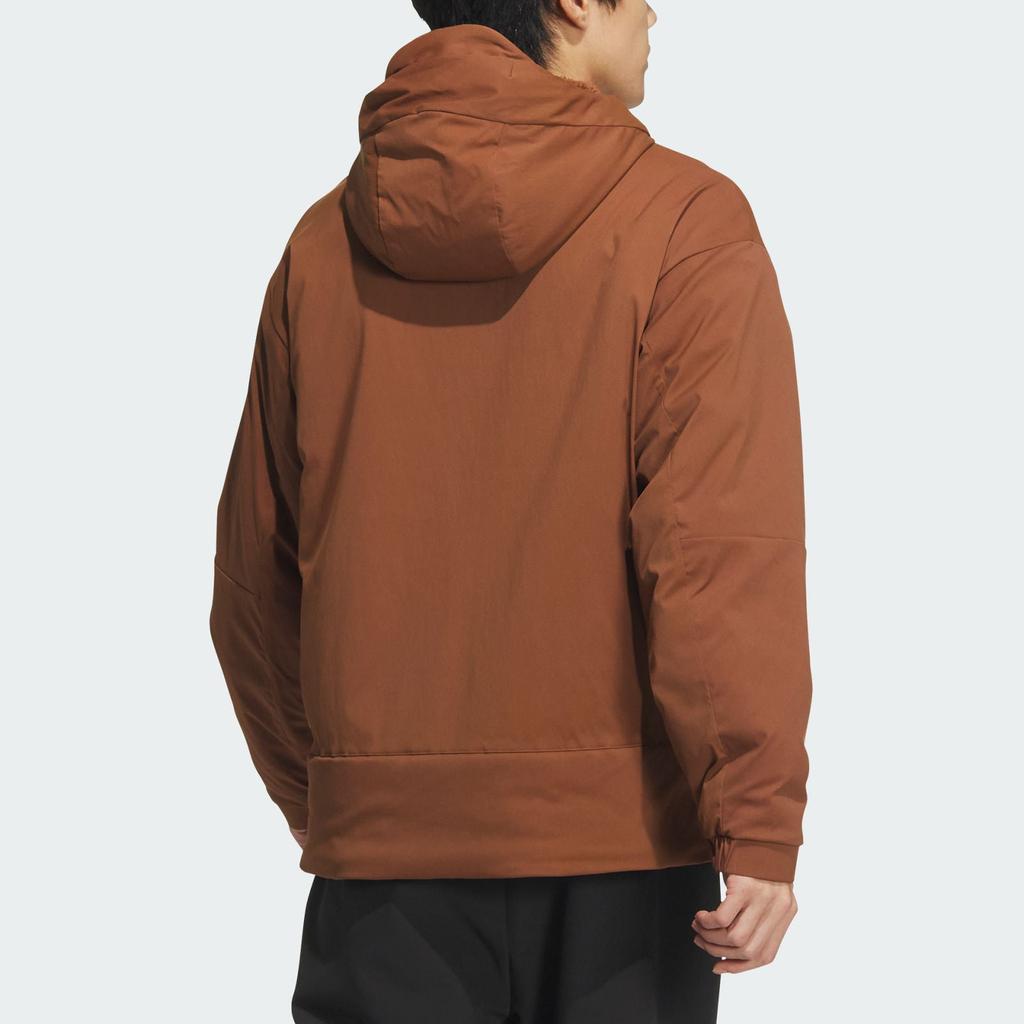 Adidas U Spa Fz Hd Sports Casual Fleece Hooded Jacket Unisex Jacket Dark-Brown JL8279