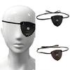 Medieval Pirate Eye Patches Leather Eye Patches Vintage Embossed Eye Covers Men Halloween Medieval Eyewear Accessories