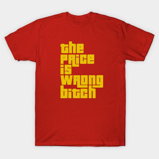 Men Black Print T-shirt The Price Is Wrong Happy Gilmore No-Cut Transfer Paper Print Cotton Tshirt S красный