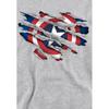 Captain America Childrens/Kids Torn Heather Pull Over Hoodie
