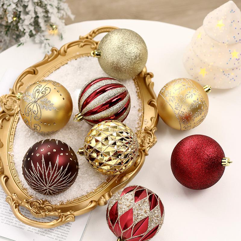 Kerstversieringen: 16-delige Set Onregelmatig Gevormde Geschilderde Kerstballen om op te Hangen, Kerstboomversieringen en Accessoires