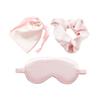 Imitated Silk Eye Cover Set Memory Foam Eye Masque 3-Piece Cloth Bag Hair Rings Storage Bag Comfortable Hypoallergenic Sleeping Shield Eye Care Tools
