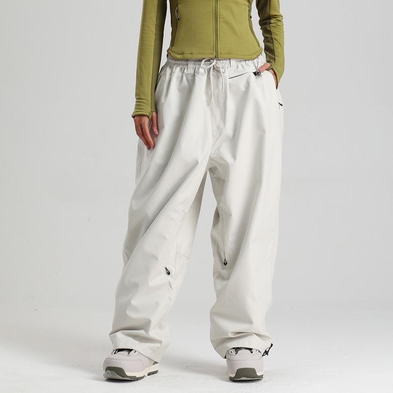 Mens and Womens Baggy Ski Pants Waterproof Windproof Snowboarding Pants Insulated Winter Outdoor Hiking Warm Skiing Pants Loose Sport Snow Pants