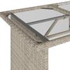2 Piece Outdoor Dining Set with Cushions Light Grey Poly Rattan