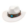 Felt Hat Outdoor Vintage Jazz Hat Vacation Travel British West Cowboy Hat