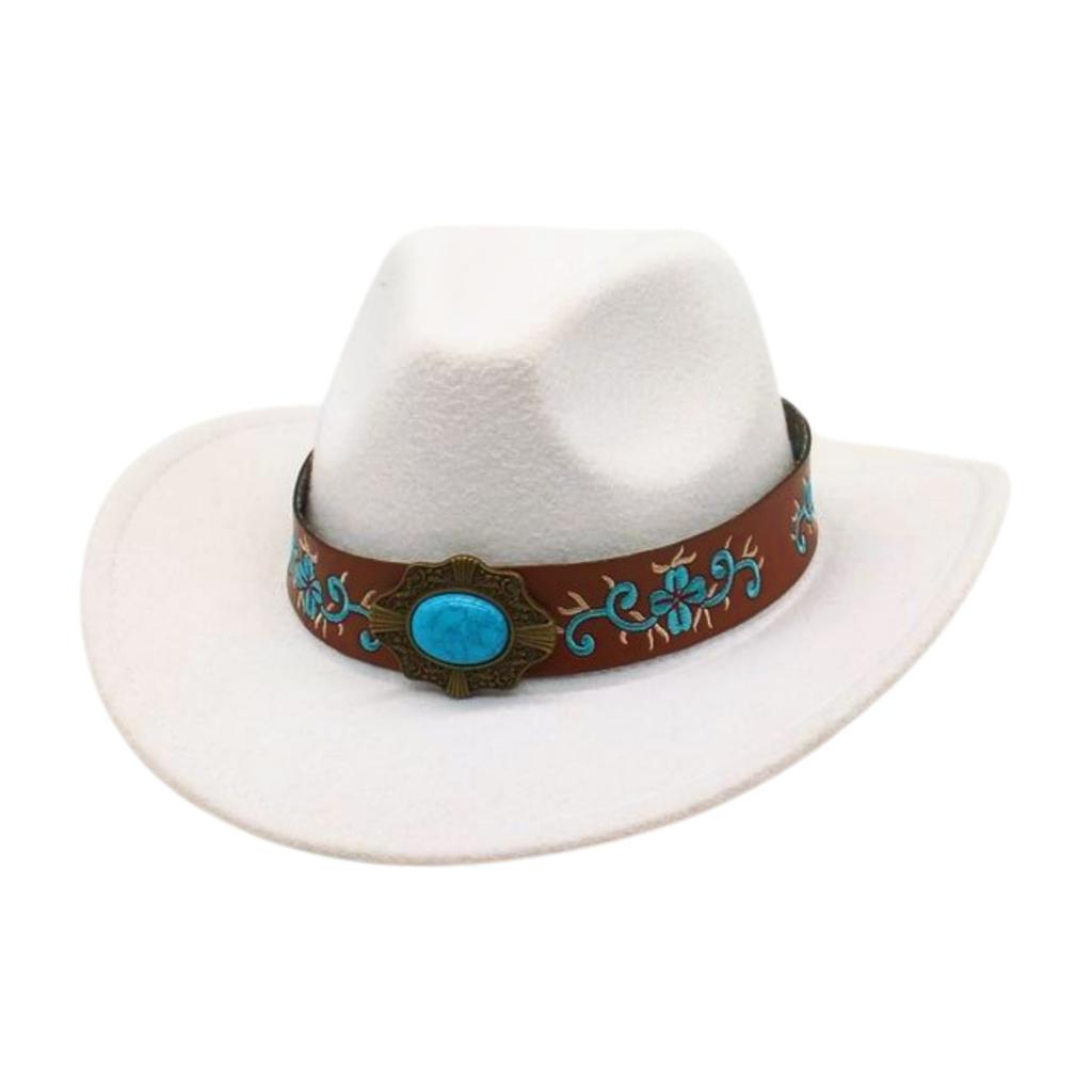 Felt Hat Outdoor Vintage Jazz Hat Vacation Travel British West Cowboy Hat