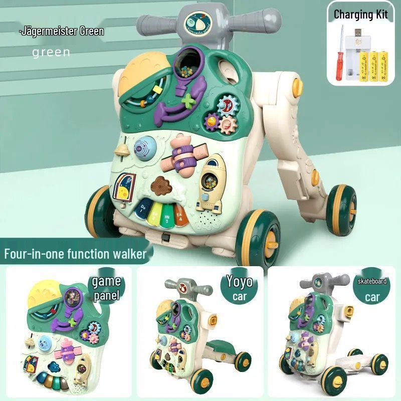 Adjustable 3-in-1 Baby Walker & Pushable Stroller Toy for Ages 0-3