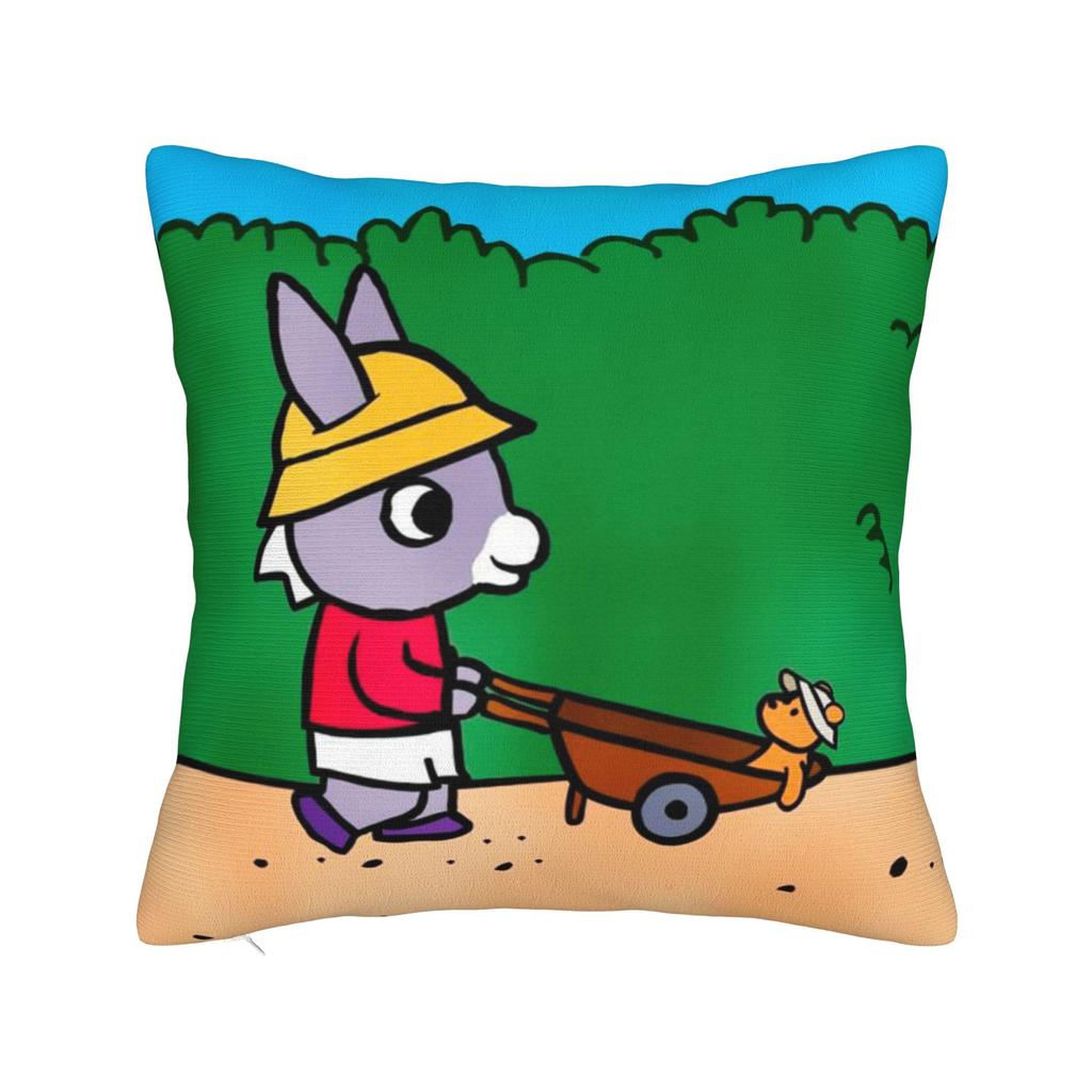Kawaii Trotro Cartoon Pillowcase Polyester Cushion Cover Decorations Animation Throw Pillow Case Cover Home Zippered 40X40cm