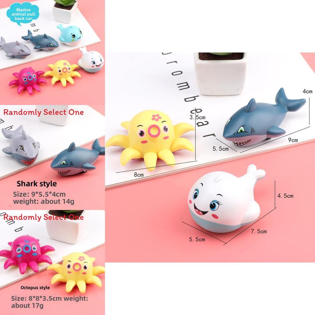 Childrens Ocean Animal Toy Set With Pull Back Mechanism For Interactive Play And Development