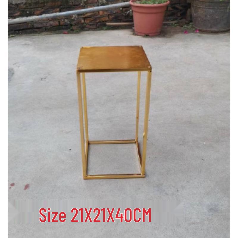 Geometric Square Frame Flower Stand for Weddings - Wrought Iron Artificial Flower Decor