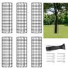 6pcs Plant Guards Protectors with Ziped Ties Metal Stakes Garden Protections Tree