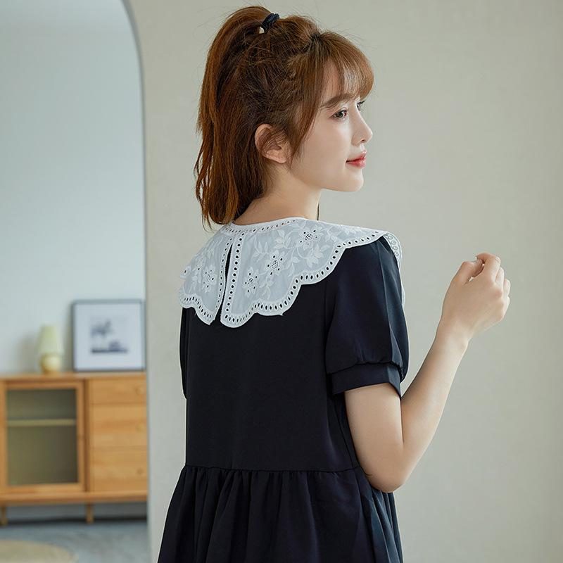 Damen Hohlstickerei Spitze Falsche Kragen für Frauen Hemd Abnehmbare Kragen Schal Bluse Dekorative Falscher Kragen Nep Kraagie