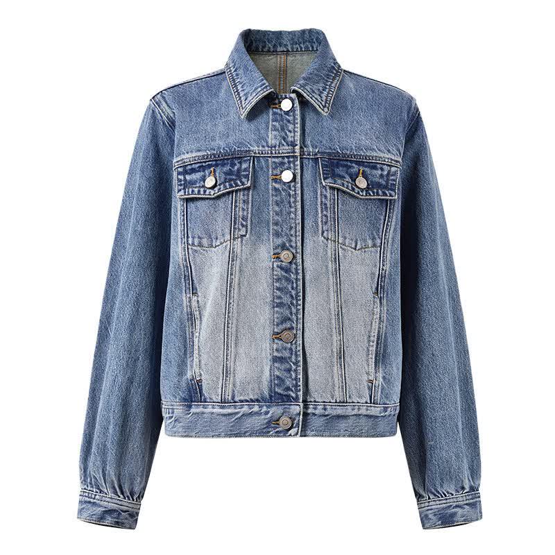 Qiu Shui Yi Ren Gradient Denim Jacket
