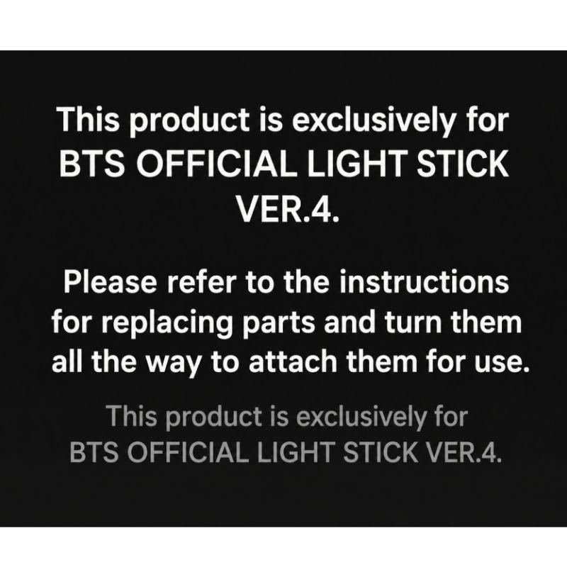 BTS Official Light Stick Ver.4 Parts (Tour Korean Version) Replacement Accessory Goods+ 2 Random BTS Arirang Photocards Free Gift