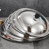 Pot Cover Professional 36cm Household Stainless Steel Wok Lid Cover Skillet Lid Cooking Pot Lid for Cheese Griddle Kitchen
