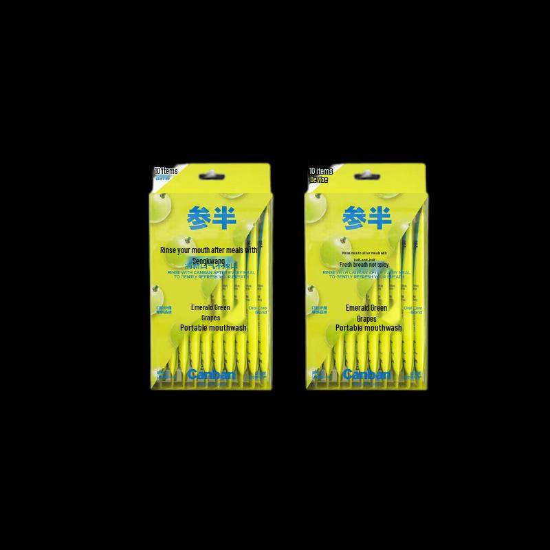 Canban Portable Mouthwash Sachets - Green Bamboo & Green Grape
