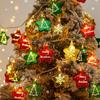 Cosy Christmas Tree Led Fairy Lights Hanging Plastic Colorful Christmas Ball  New Year Home Decor