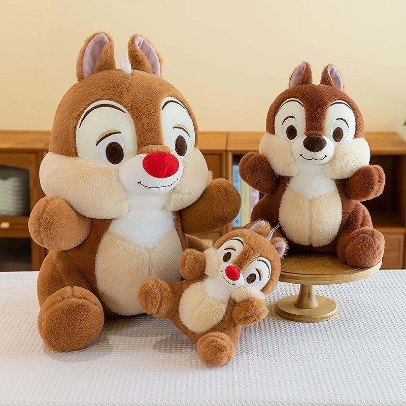 Large Cartoon Squirrel Plush Toy - Cute Forest Animal Figure for Kids' Holiday Gift