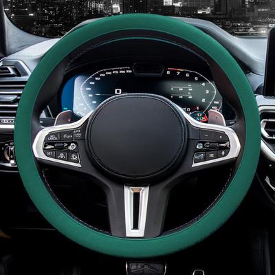 Yousheng Silicone Steering Wheel Cover Anti-Slip Sweat Proof Grip Universal Steering Wheel Protector for Circular D-Shaped Flat Wheels