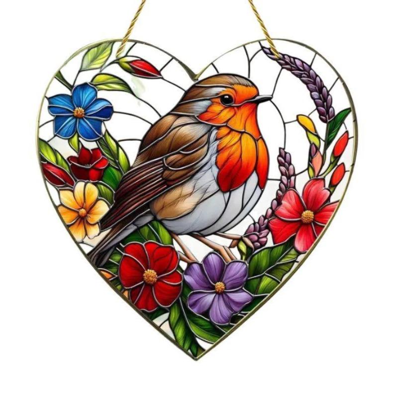 Pretty Bird Acrylic Living Room Courtyard Pendant Holiday Scene Decorative Pendant Gift