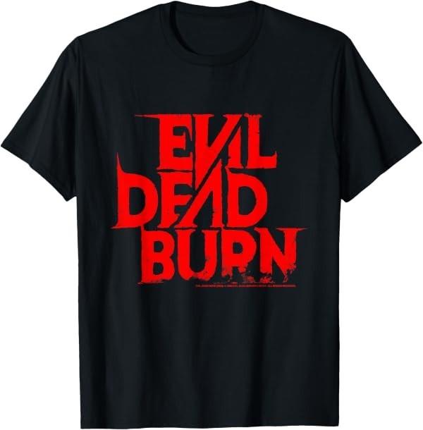Evil Dead Burn Película de Terror Logo Camiseta de Halloween