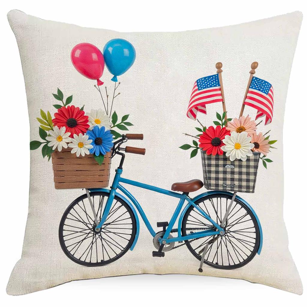 New Floral Pillow Case Linen Printed Car Bedroom Sofa Home Decoration Cushion Cover