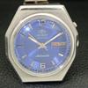 JAPAN VINTAGE ORIENT AUTOMATIC 46941 MENS BLUE COLOR DIAL WATCH a500734-5 R154-a500734