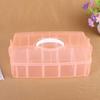 Plastic Box Rectangular Transparent Box with Handle Lid Storage Box Dustproof Jewelry Storage Case Container for Nail